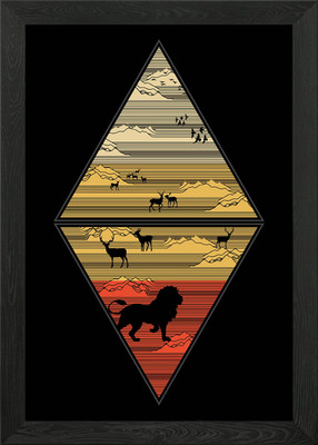 wilde Elemente gerahmtes Wandbild Poster Leinwanddruck Bild