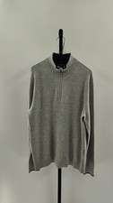 Michael Kors Men Half-Zip Or Quarter-Zip Sweater Sleeved Top Gray L