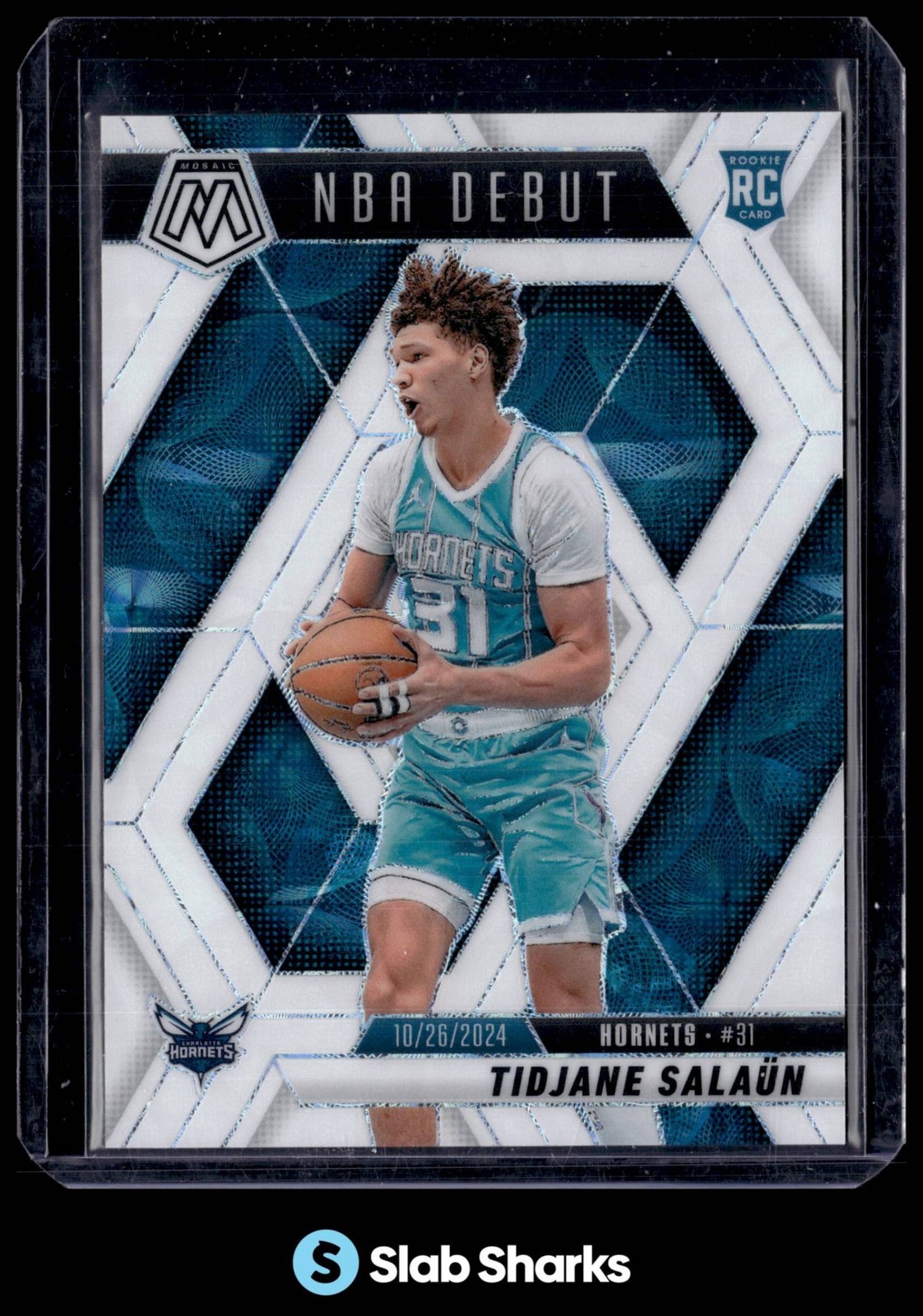 2024 PANINI MOSAIC #268 TIDJANE SALAUN WHITE NBA DEBUT RC ROOKIE /25
