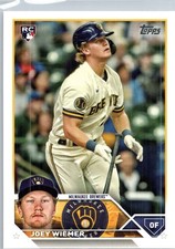 2023 Topps Update Joey Wiemer RC #US245 Milwaukee Brewers Baseball Rookie Card