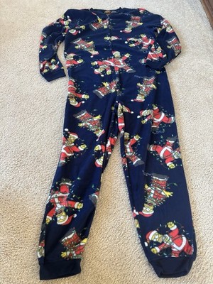 The Simpsons Pajama 1 piece Mens XL Christmas Homer Santa Lights Holiday Novelty