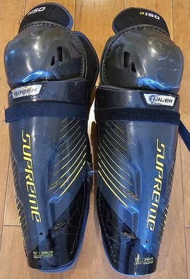 Bauer Supreme S150 Hockey Shin Guards 15'' Excellent Condition