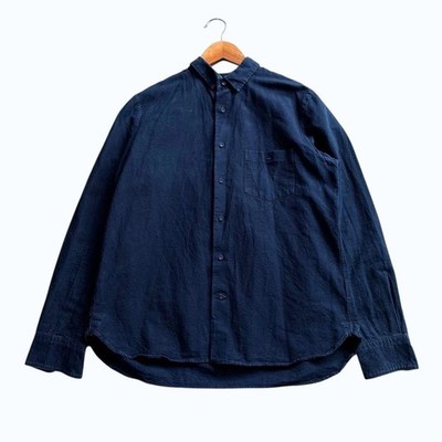 STILL BY HAND Cotton Long Sleeve Shirt Indigo Blue Size 46 Made In Japan