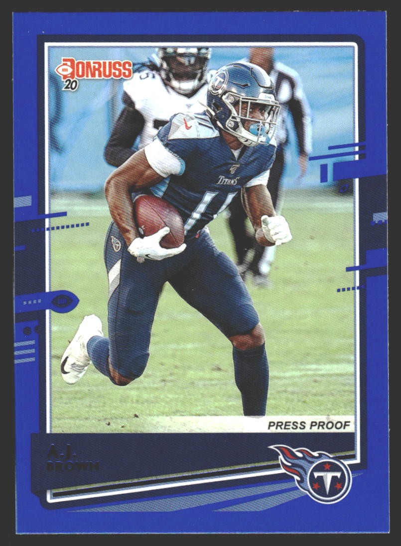 A.J. Brown #247 2020 Donruss Press Proof Blue Tennessee Titans