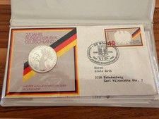 Ersttagsbrief 25 Jahre Bundesrepublik Deutschland 1974 &ndash; Silbermedaille, #63