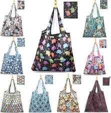 9 Pack Reusable Grocery Bags Foldable Shopping Bags Heavy Duty Envirosax Bags Wa