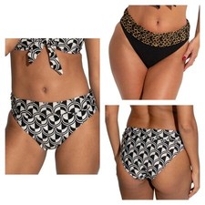Pour Moi Casablanca Bikini Brief Bottoms Fold Over Shine Womens Swimwear 24403