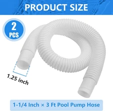 1-1/4" X 3 Ft Pool Skimmer Filter Hose for Intex Coleman Summer Waves above Pump