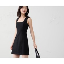 Banana Republic Seamed Mini Dress Womens Size 12 Tall Black NWT NEW