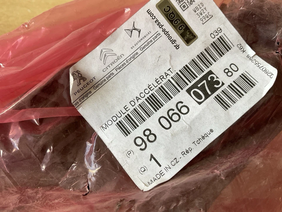 GENUINE CITROEN DISPATCH IV PEUGEOT EXPERT ACCELERATOR THROTTLE PEDAL 9806607380 — 第 2/4 张图片