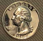 1964 Washington Silver Quarter 25c Unc Beautiful Coin You Judge See Pictures
