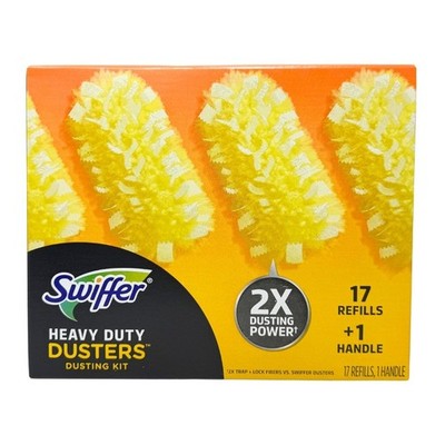 Swiffer Heavy Duty Dusters Dusting Kit: 1 Handle + 17 Refills
