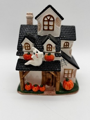 Halloween Cookie Jar KeeperCanister Candy Ghost Pumpkin Fall Decor Haunted House