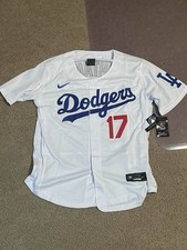 sNWT Shohei Ohtani Dodgers White Home Jersey Mens Large Stitched #17