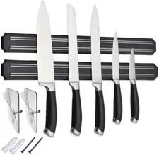 "2 pcs Barra magnética para cuchillos con organizador de herramientas multifunci