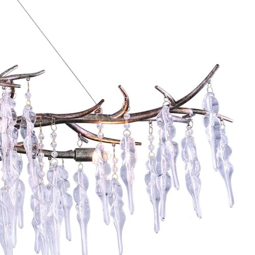 VAXCEL H0231 Rainier 6 Light Linear Chandelier - Picture 7 of 8