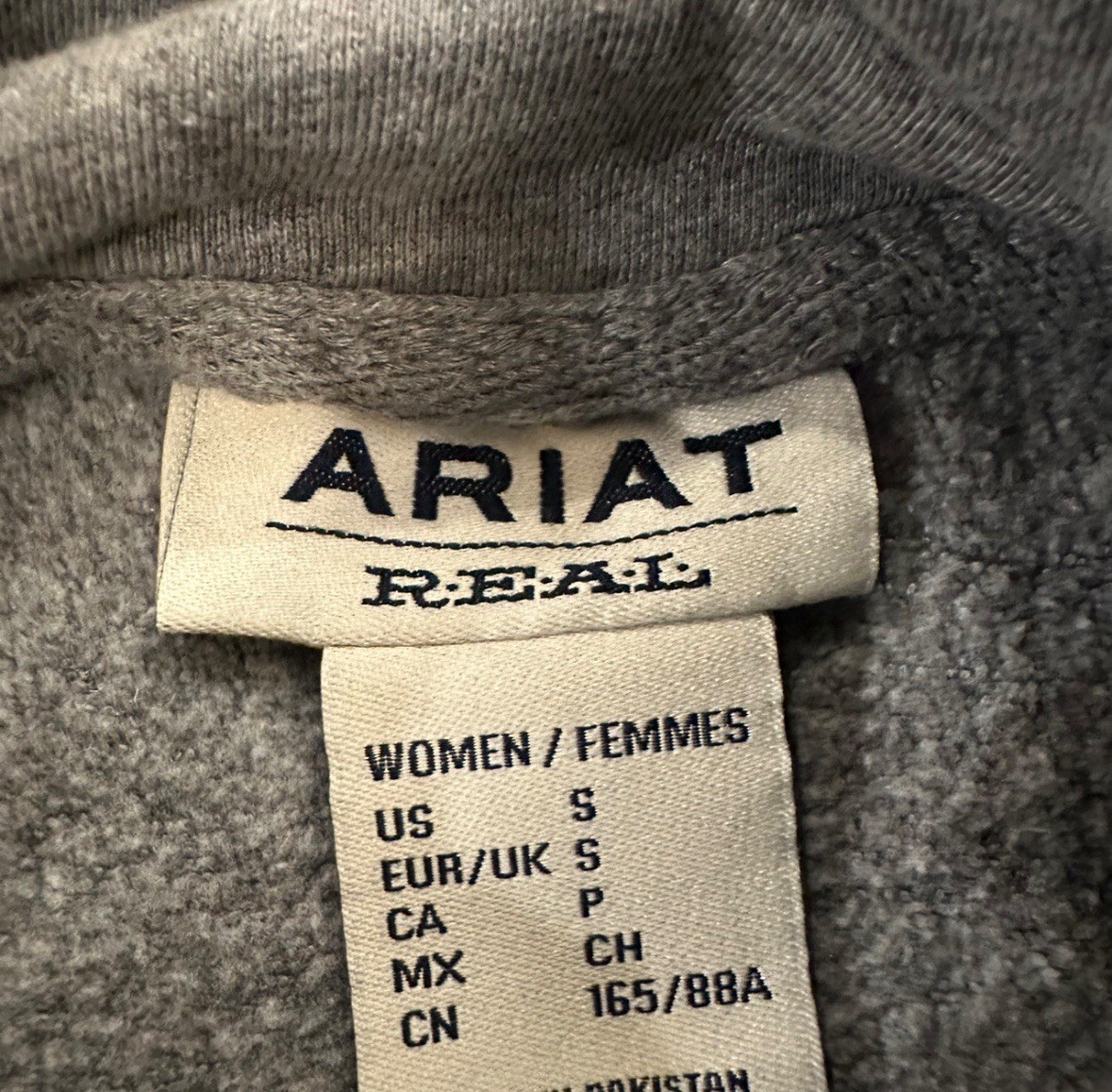 Ariat REAL Beartooth Heather Gray Pullover Hoodie… - image 3