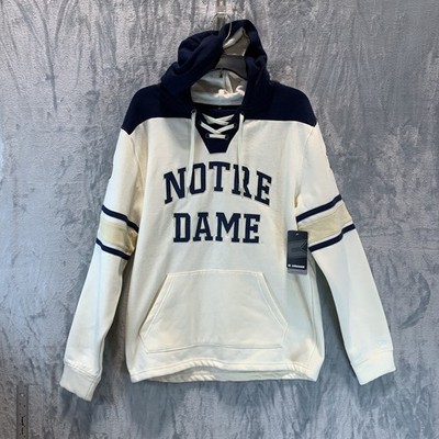 Colosseum Norte Dame Men's Sweatshirt Hoodie M Embroidered Applique Lace Up