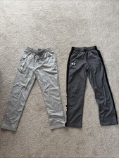 Lot Of 2 Under Armour Youth Medium Boys Pants Black Gray YMD