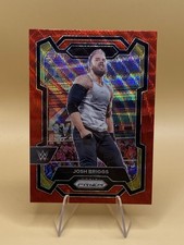 2024 Panini Prizm WWE #166 Josh Briggs Ruby Wave Prizms Trading Card FREE SHIP