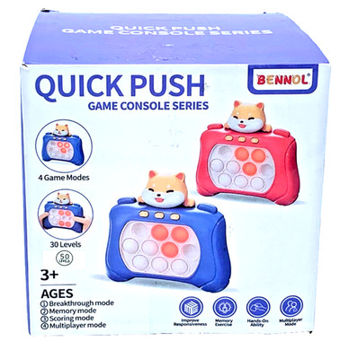 Bennol Pop Fidget Quick Push Bubble Game Pop Up Handheld Toy 2 Pack New In Box