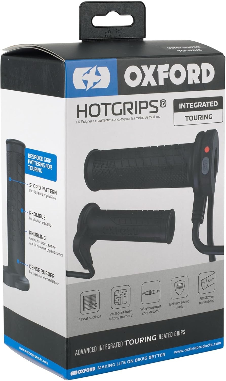 Oxford Motorcycle Hotgrips Advanced Touring Integrated Heated Motorbike Hot Grip