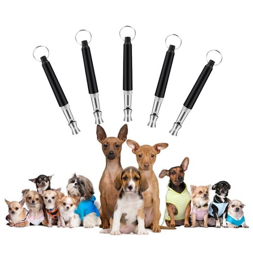 2Pcs Dog Training WHISTLE UltraSonic Obedience Stop Barking Pet Sound Black - Picture 2 of 7