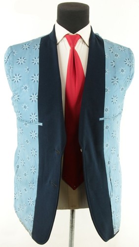 Traje De Colección Años 80 Para Hombre A Medida Azul Marino Ocio Norfolk Frente Plano 38R - Imagen 3 de 10