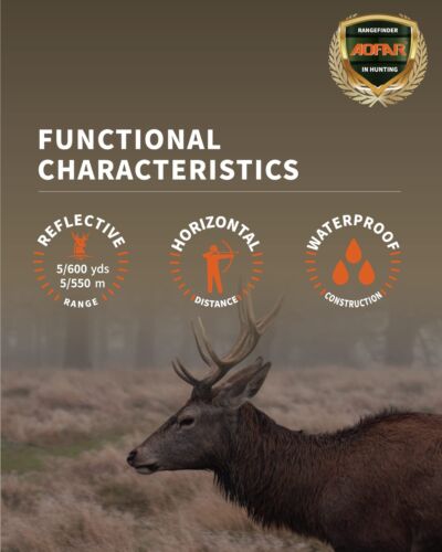 HX-1200T Entfernungsmesser Jagd 5-1200 Yards Winkel und horizontalem Abstand ... - Bild 4 von 6
