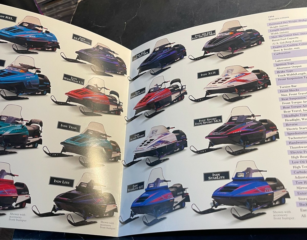 Polaris motoneige 1992 1993 brochure de vente calendrier VTT