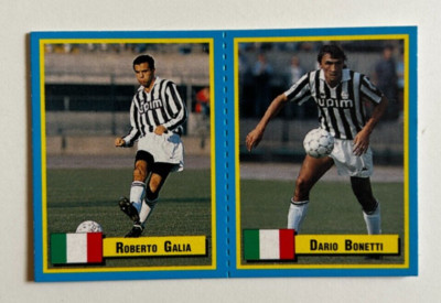 Roberto GALIA and Dario BONETTI Juventus Top Micro Cards Vallardi 1989