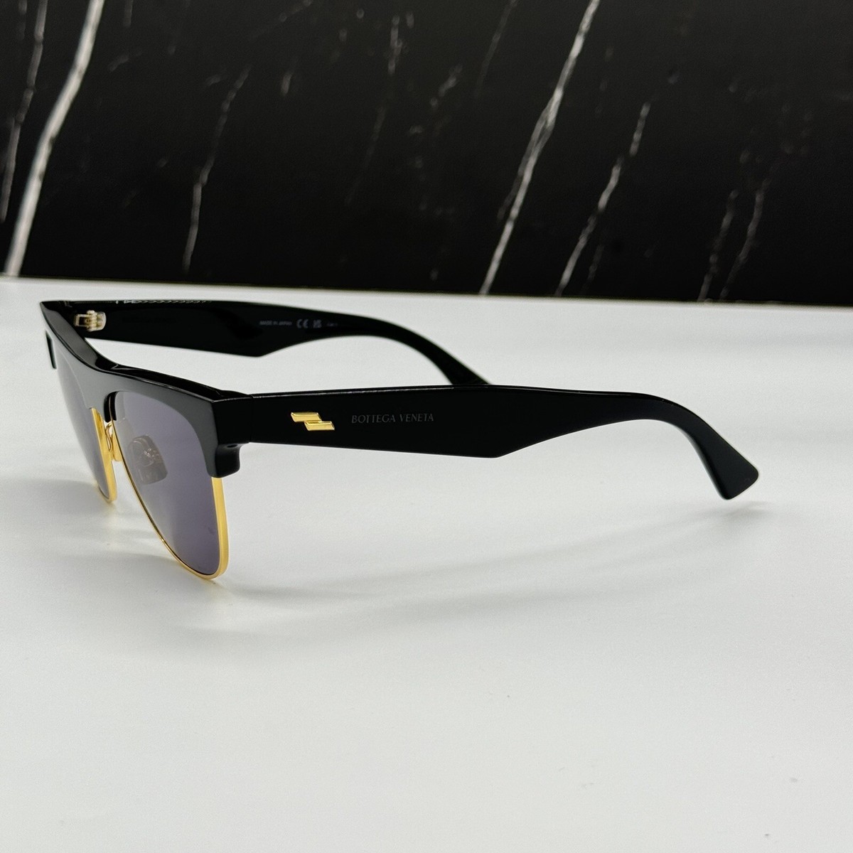 NEW BV1003S 001 BOTTEGA VENETA BLACK GREY CAT EYE UNISEX  display picture 3