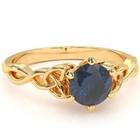 Celtic Trinity Knot Sapphire Engagement Ring In 14k White Gold — photo 4