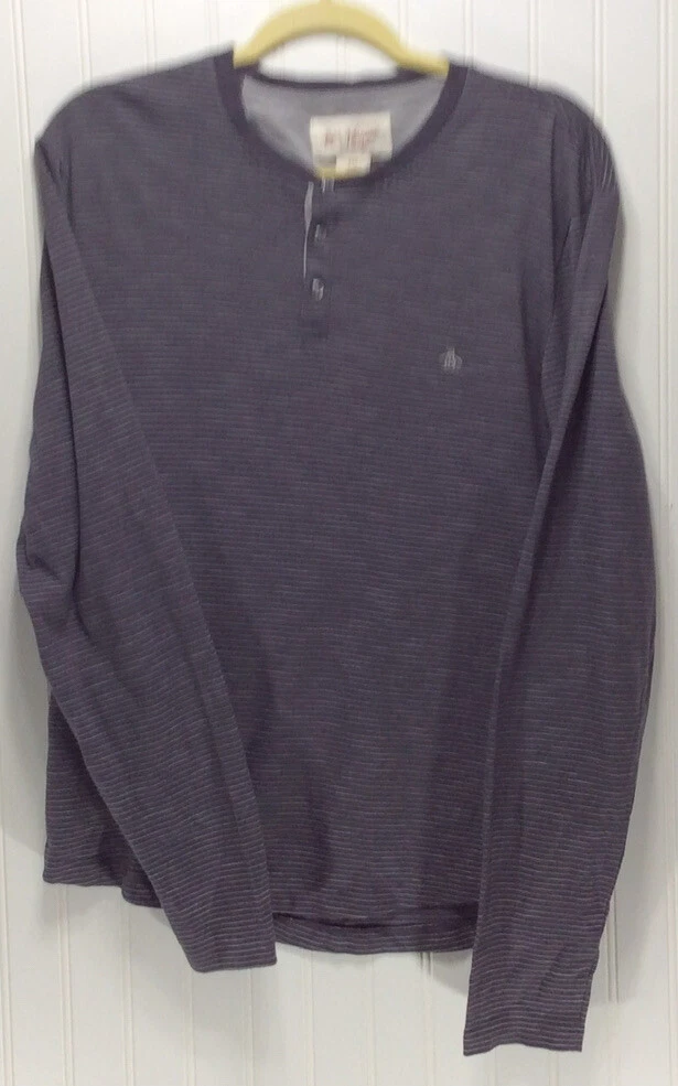 Homme T-Shirt Henley Penguin Munsingwear Gris Chiné Taille 2XL – Manches Longues