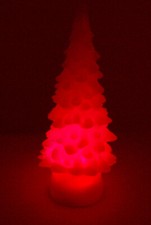 6" GLITTERY ACRYLIC TREE - WITH COLORING CHANGING LIGHTS - GREAT CONDITION 