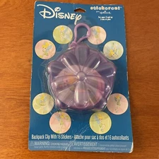 VTG Disney Tinker Bell Stickers Clip Stickeroni Hallmark Purple Peter Pan NOS