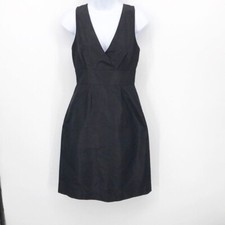 J. Crew Black Fit and Flare  Dress in Silk Taffeta New with tags Size 0