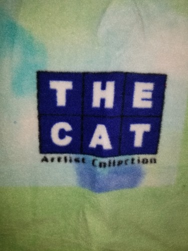 VINTAGE THE CAT SIAMESE ARTIST COLLECTION FLEECE FABRIC PILLOW 36" X 36" - Picture 2 of 3