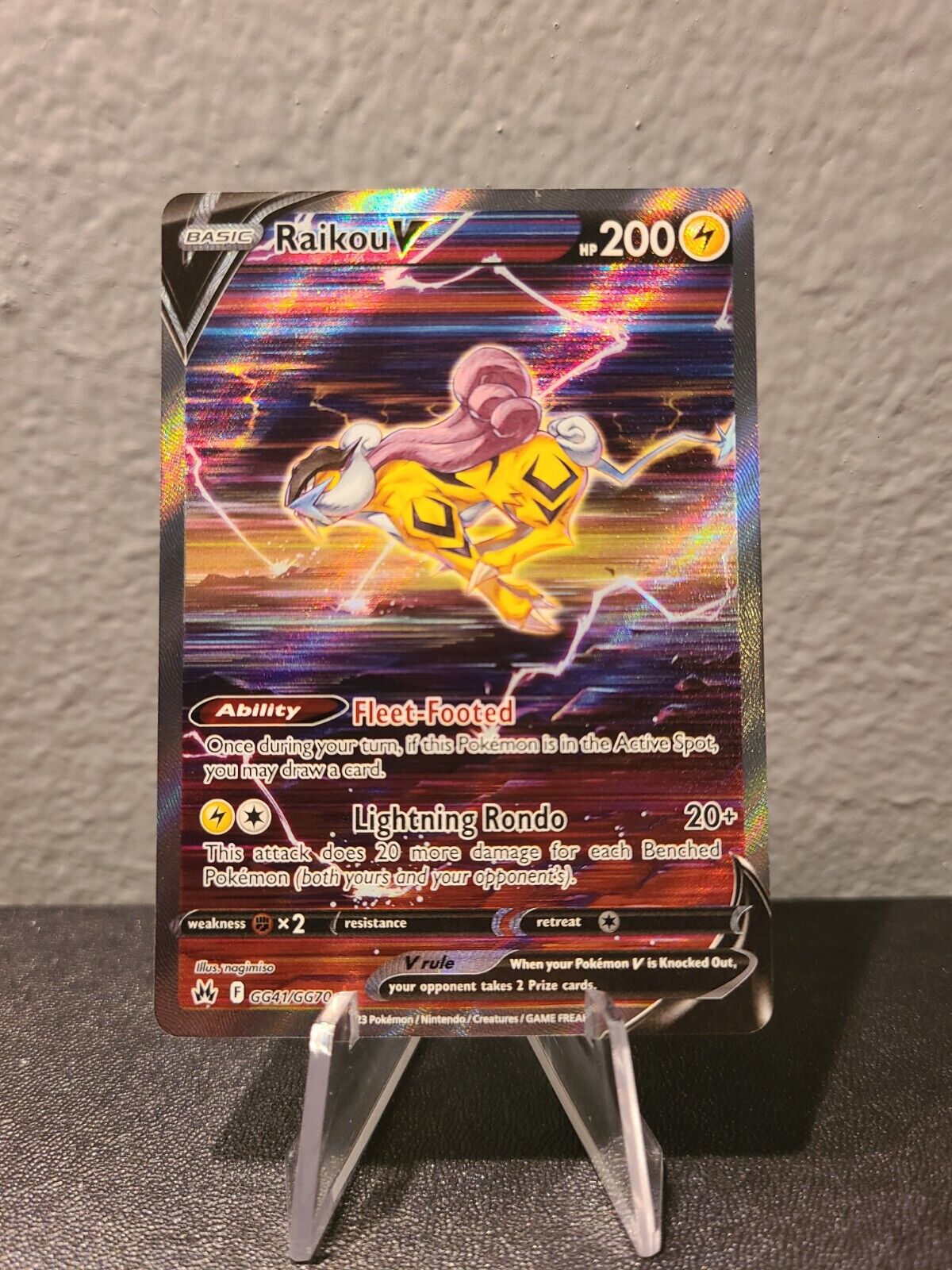 Mavin  Pokémon TCG Raikou V Crown Zenith: Galarian Gallery GG41/GG70 Holo  Ultra Rare