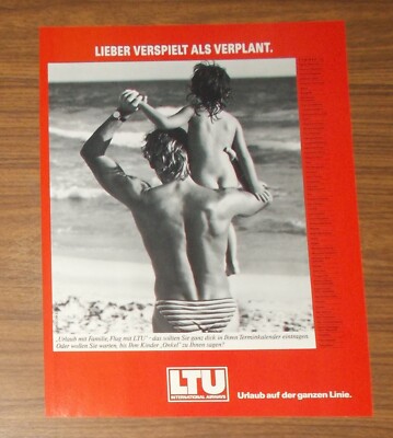 Seltene Werbung LTU - Lieber verspielt als verplant 1991