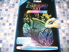 MINI ENGRAVING ART SET SEAHORSES, FISH, KITTEN BUTTERFLIES ROYAL LANGNICKEL NEW