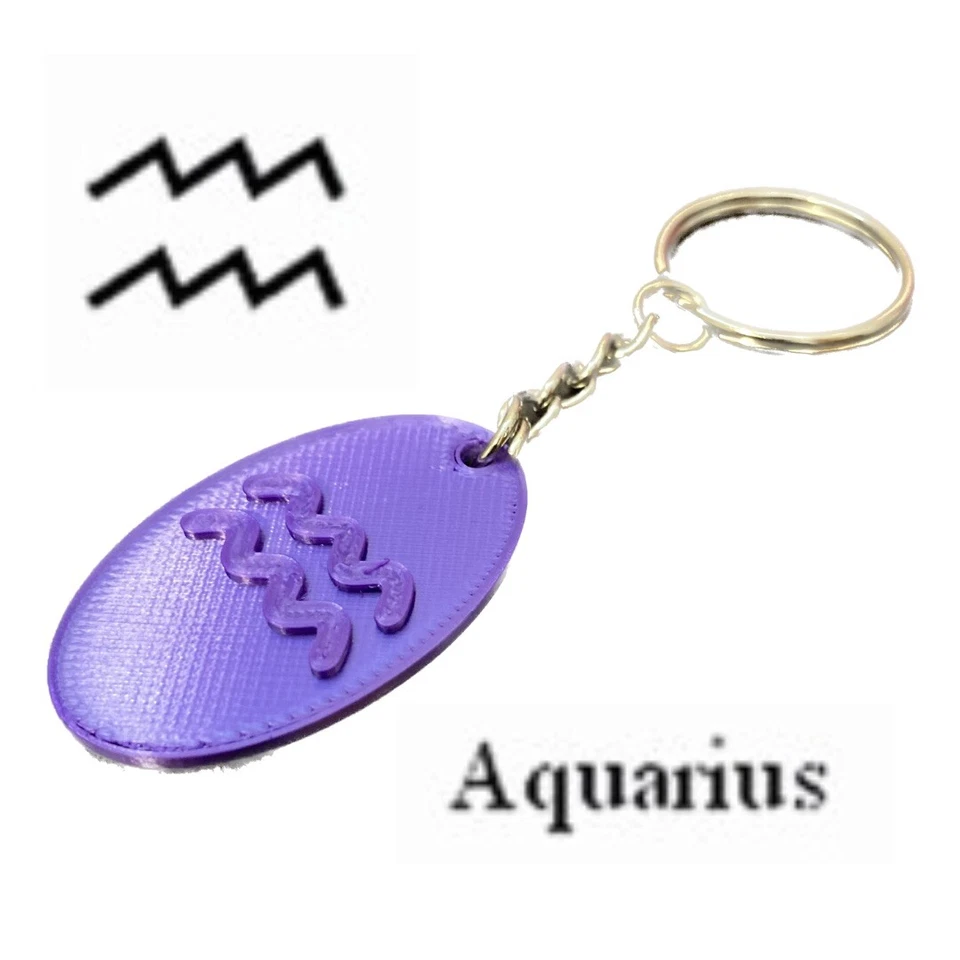 portachiavi segno zodiacale Viola Idea Regalo - Immagine 3 di 4