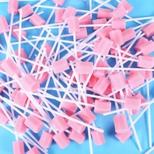 100pcs Disposable Oral Dental Care Sponge Swab Tooth Cleaning Mouth Swabs