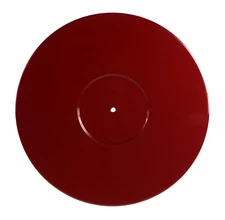 Tellermatte Turntable Slipmat Mat Mate Plastic Varnished Bordeaux Red