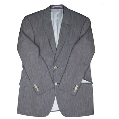 Roy Robson Men's Jacket Blazer Business Suit Size 50 L Blue White Striped