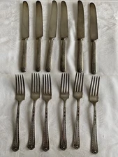 N. S. Co.  E.P.N.S. National Silver Co Forks Knives Reinforced