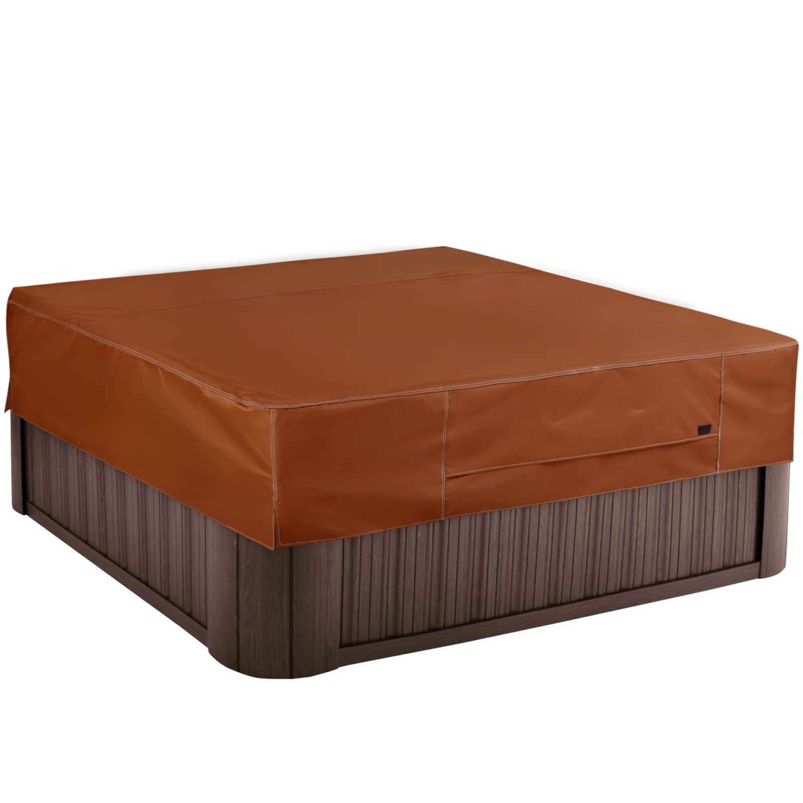 Hot Tub Cover Protector 96 x 96 inch Waterproof Outdoor, Brown