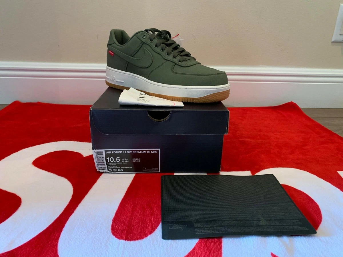 Nike Air Force 1 One Low Premium NRG 08 SUPREME Olive Green 2012 NEW 10.5