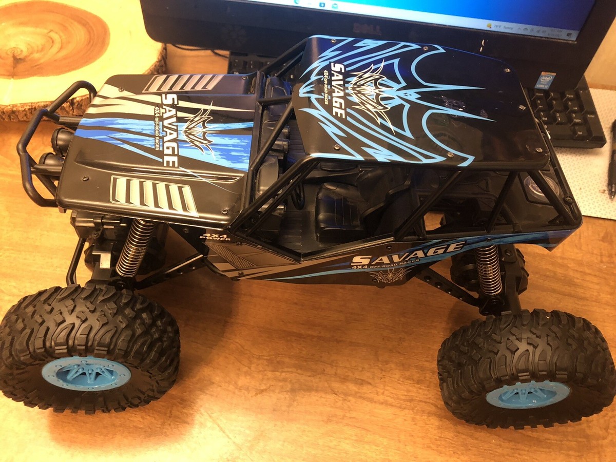 Savage 4X4 Off-Road Racer RC BLUE **NO REMOTE *** | eBay