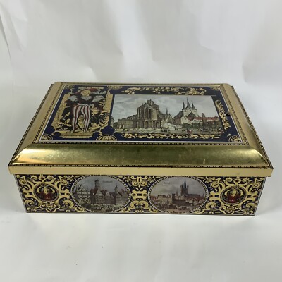 Large Lambertz Vintage Tin 1998 Erfurt, Germany  14.5'' x 10'' x 4.5'' Limited Ed